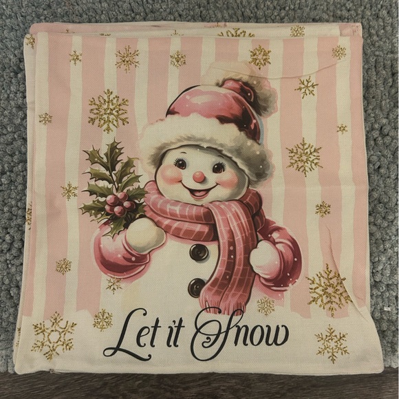 Christmas Set of 4 Accent Pillow Covers NEW - Picture 4 of 4